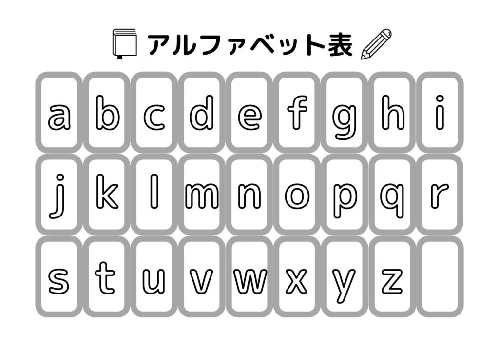 アルファベット表 フォニックス表 無料ダウンロード こまめの日々